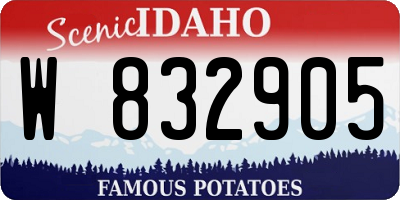 ID license plate W832905