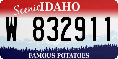 ID license plate W832911