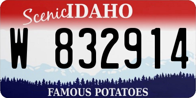 ID license plate W832914
