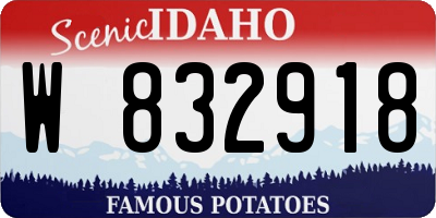 ID license plate W832918