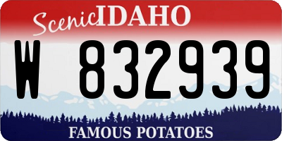 ID license plate W832939