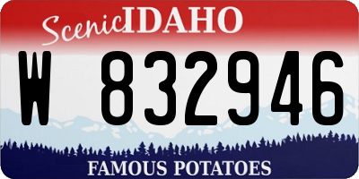 ID license plate W832946