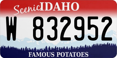 ID license plate W832952