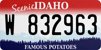 ID license plate W832963