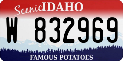 ID license plate W832969