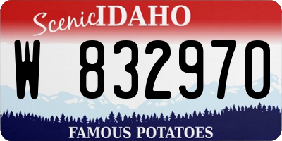 ID license plate W832970