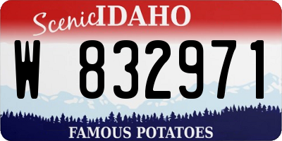 ID license plate W832971