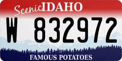 ID license plate W832972