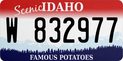 ID license plate W832977