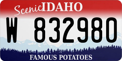 ID license plate W832980