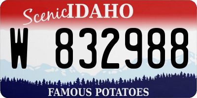ID license plate W832988