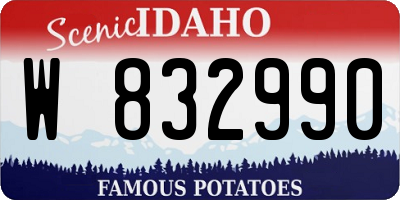 ID license plate W832990