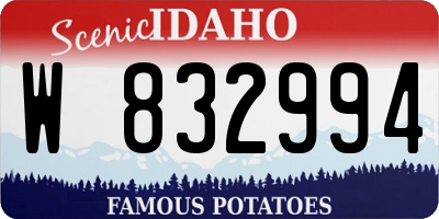ID license plate W832994
