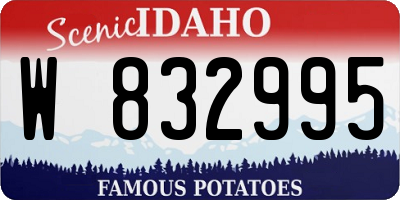 ID license plate W832995