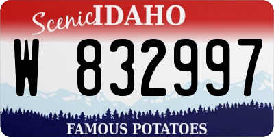 ID license plate W832997