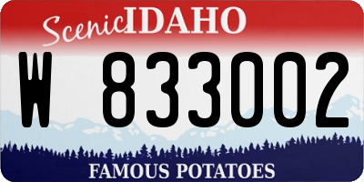 ID license plate W833002