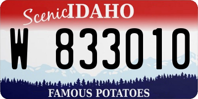 ID license plate W833010