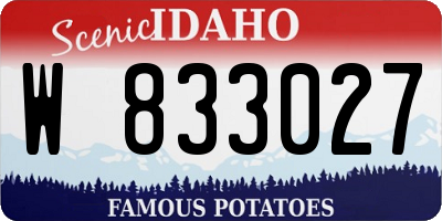 ID license plate W833027