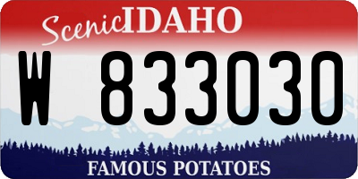 ID license plate W833030
