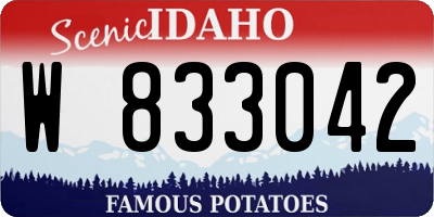 ID license plate W833042