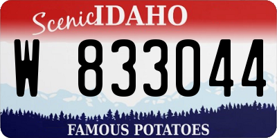 ID license plate W833044
