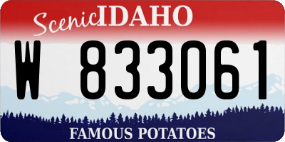 ID license plate W833061