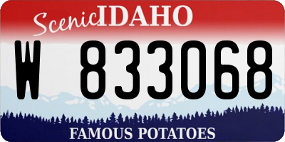 ID license plate W833068