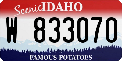 ID license plate W833070