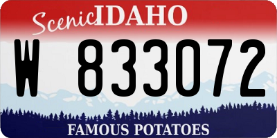 ID license plate W833072