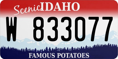 ID license plate W833077
