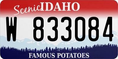 ID license plate W833084