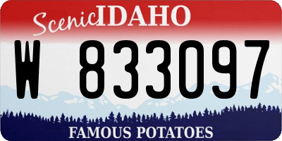 ID license plate W833097