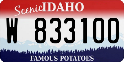 ID license plate W833100