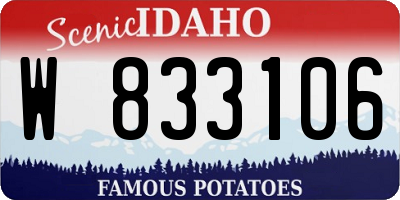 ID license plate W833106