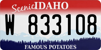 ID license plate W833108