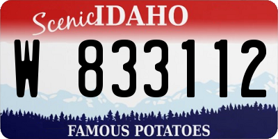 ID license plate W833112
