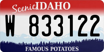 ID license plate W833122
