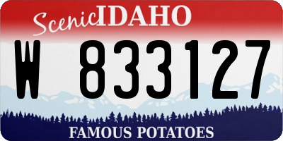 ID license plate W833127