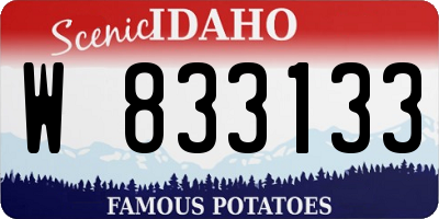 ID license plate W833133