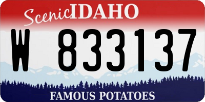 ID license plate W833137