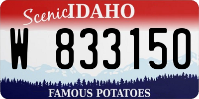 ID license plate W833150