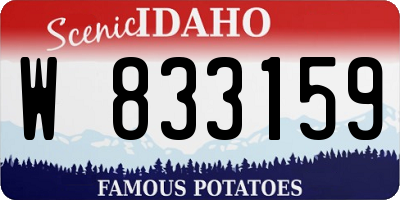 ID license plate W833159