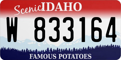 ID license plate W833164