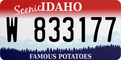 ID license plate W833177