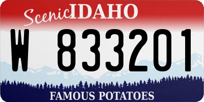 ID license plate W833201