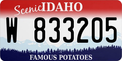 ID license plate W833205
