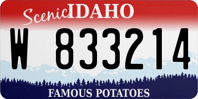 ID license plate W833214
