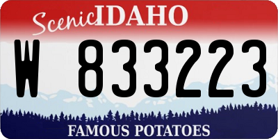ID license plate W833223