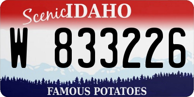 ID license plate W833226