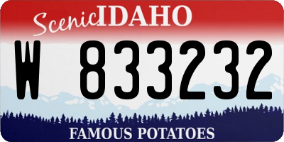ID license plate W833232